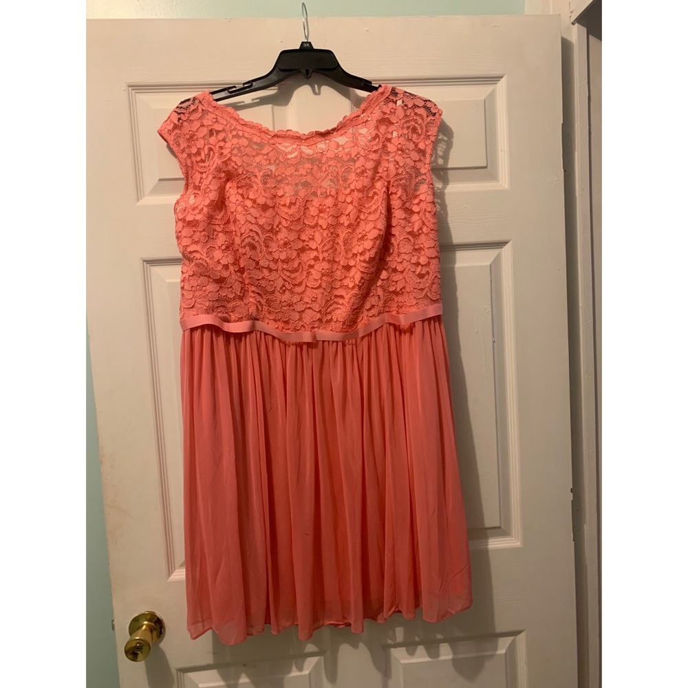 Pink David’s Bridal Bridesmaids Dress